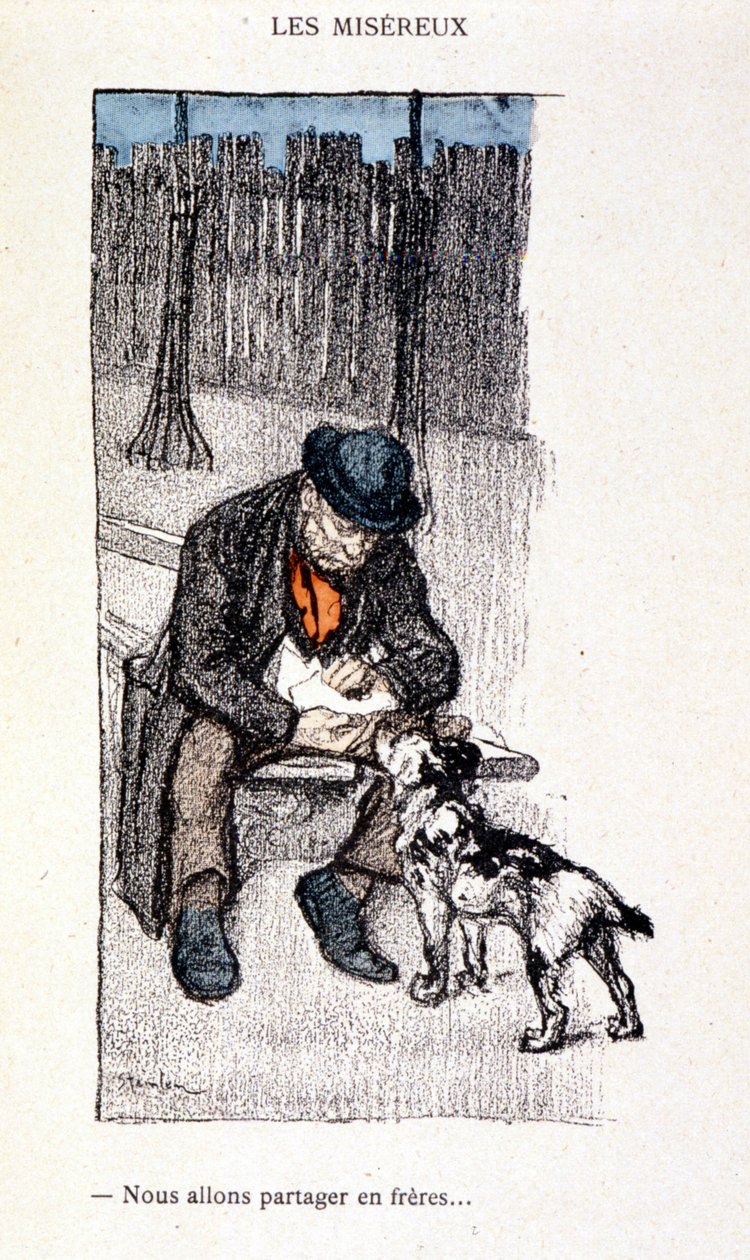 Les Miséreux: Kardeşler olarak paylaşacağız (Efendi ve köpeği) - Steinlen