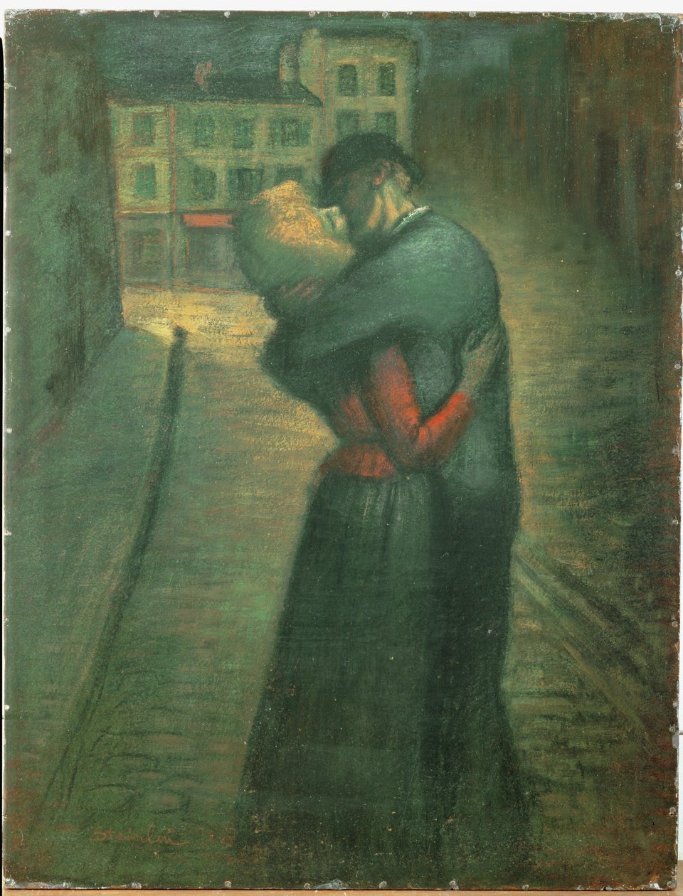 Akşam karşılaşması (tuval üzerine yağlıboya) by Theophile Alexandre Steinlen