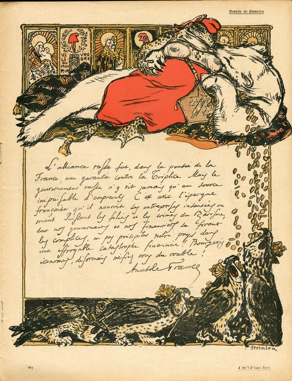 Tereyağı Tabağı, 222 numara, Renklerde Hiciv by Théophile Alexandre Steinlen