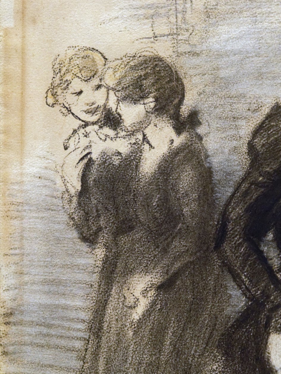 Midinelerin çıkışı (detay) (1907 öncesi). Teofil Alexandre Steinlen (1859-1923). Kağıt üzerine kömür ve pastel. Musee des Beaux-Arts de la Ville de Paris, PeuPalais. by Théophile Alexandre Steinlen