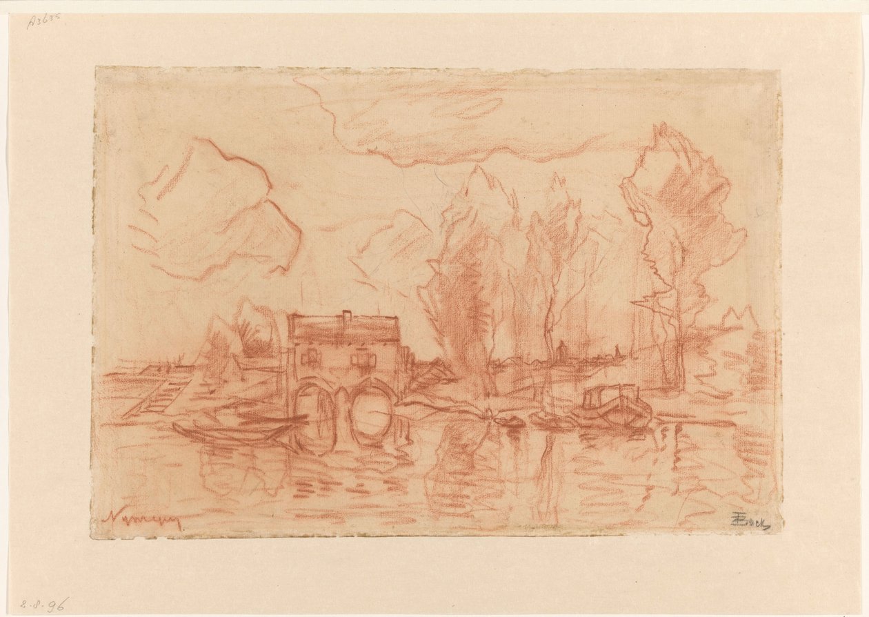 Nijmegen yakınlarındaki manzara by Theophile de Bock