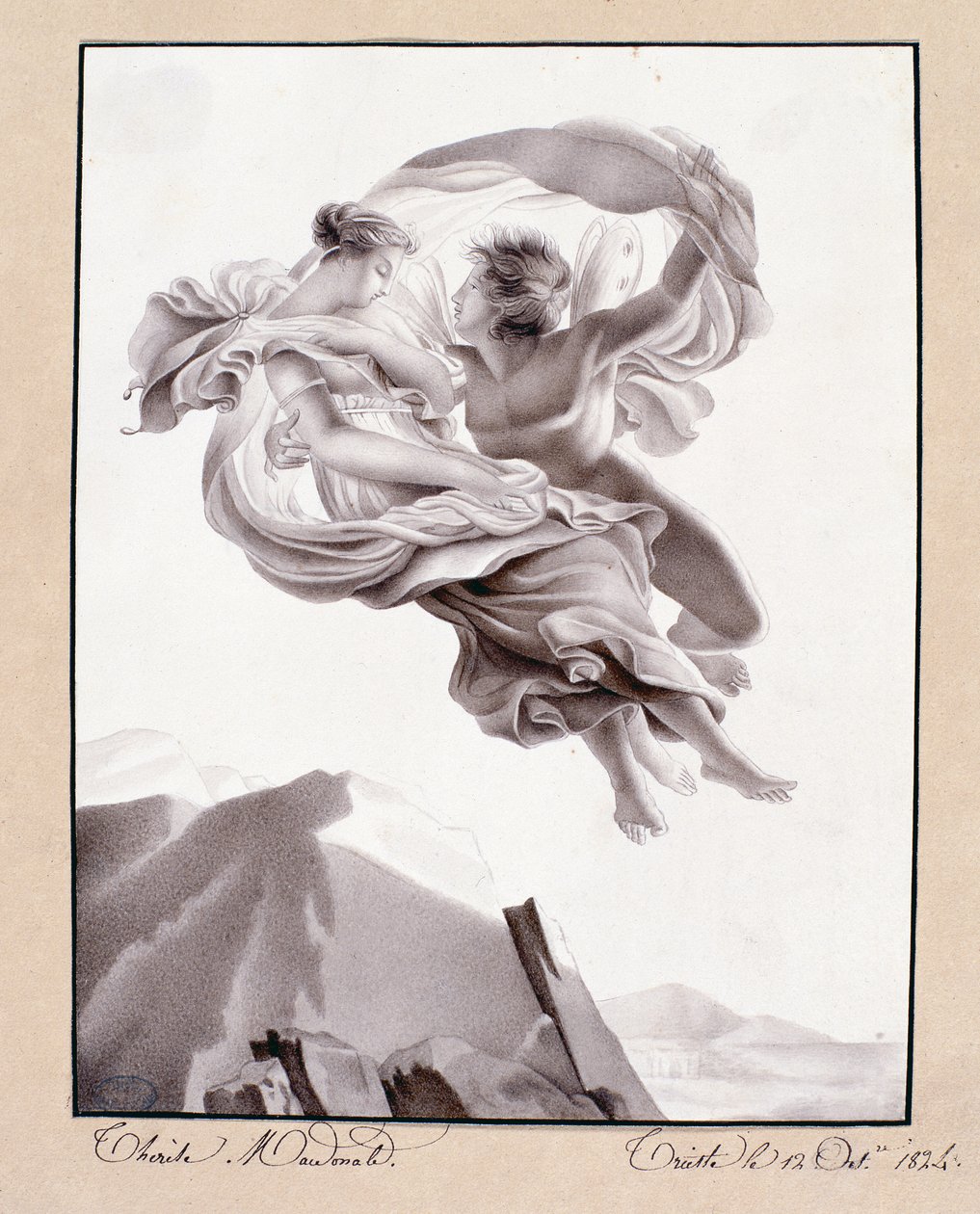 Ruhun Kaçırılması, Trieste, 12 Ekim 1824 by Therèse Macdonale