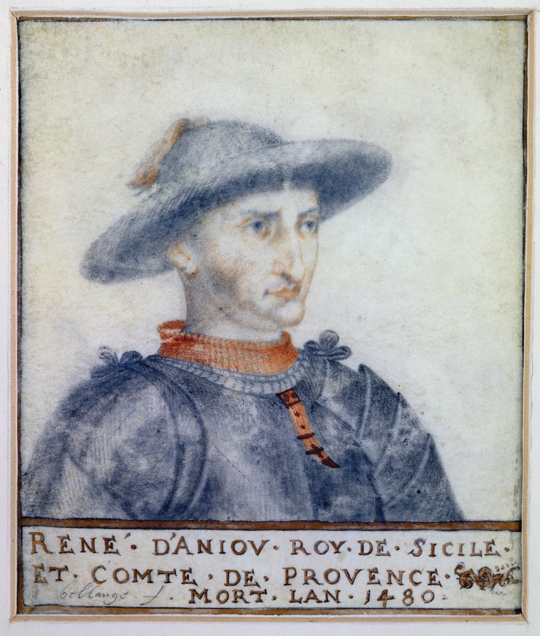 Anjou Dükü I. Rene (1409-80) Portresi by Thierry Bellange