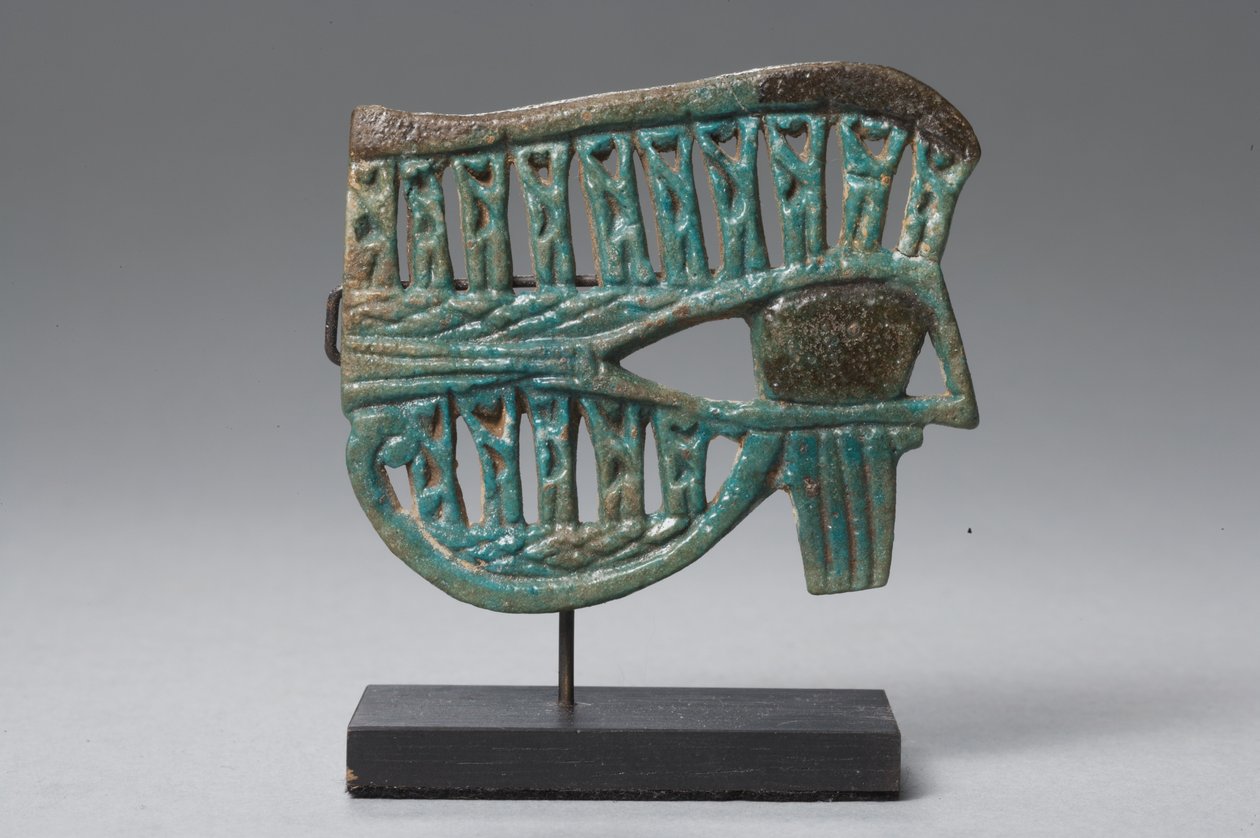 Tanrı Nehebkau (fayans) figürleri ile Wedjat göz muska by Third Intermediate Period Egyptian