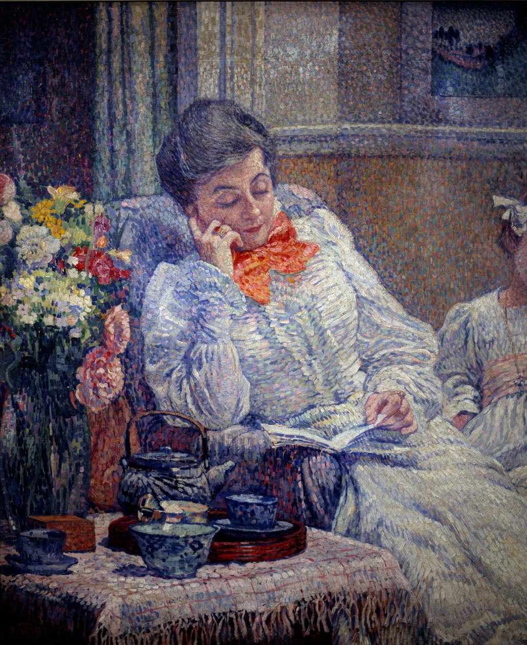 Belle epoque: “Okuyan Kadın”” Theodore Van Rysselberghe (1862-1926) 1899 Brüksel, Kraliyet Güzel Sanatlar Müzesi by Théo van Rysselberghe
