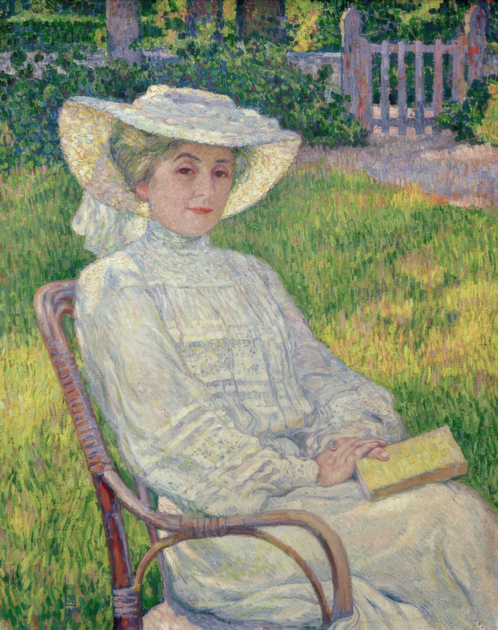 beyazlı bayan by Théo van Rysselberghe