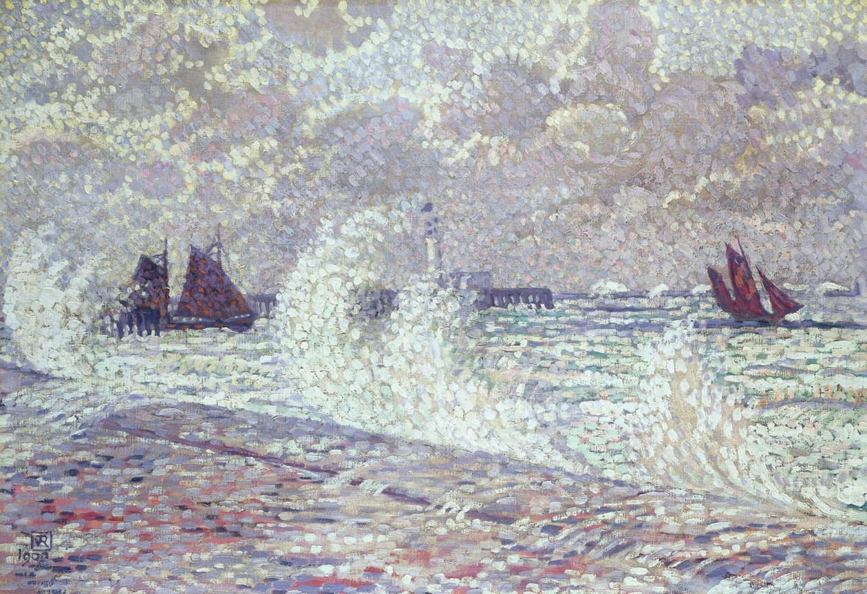 Ekinoks Sırasında Deniz, Boulogne-sur-Mer, 1900 by Théo van Rysselberghe