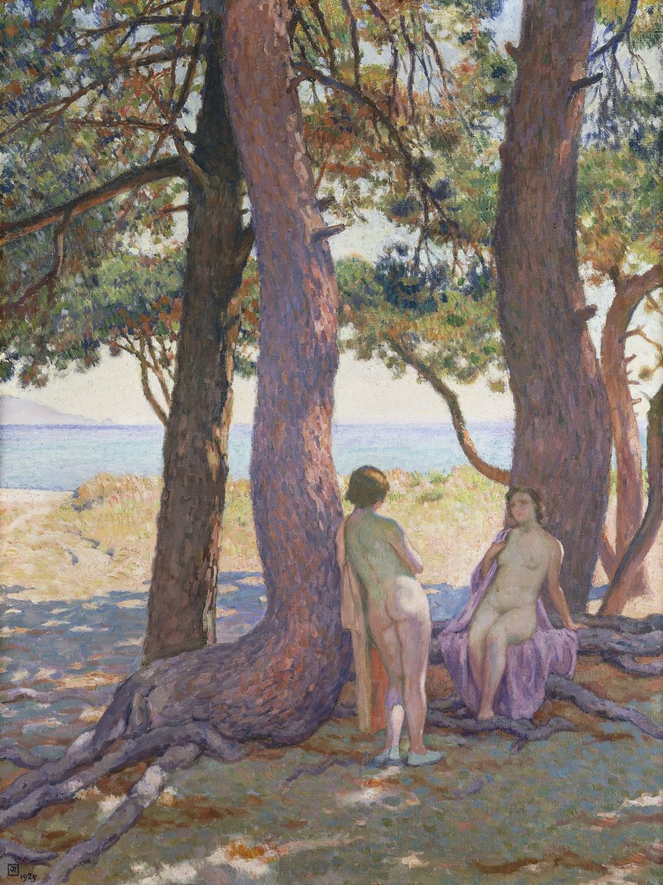 Çam Ağaçları Altında İki Nü; Çamların Altında İki Çıplak, 1925 by Théo van Rysselberghe