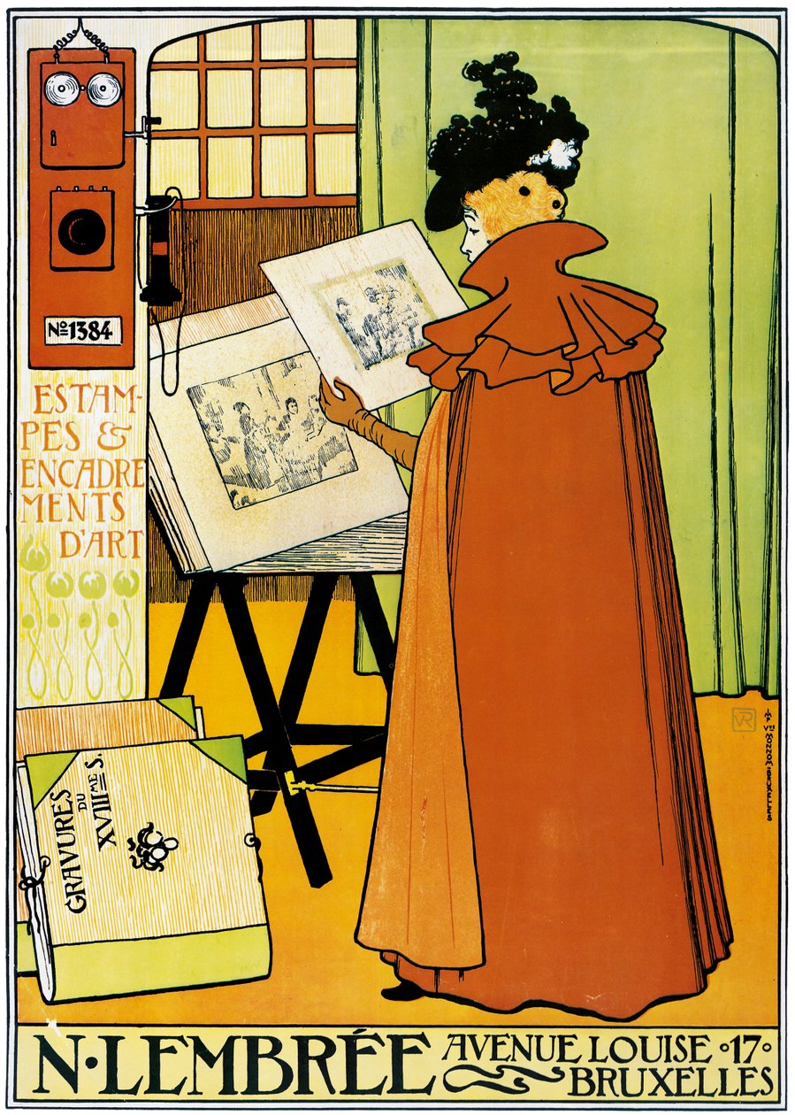Brüksel'deki Lembree sanat bayiliği için reklam afişi by Théo van Rysselberghe