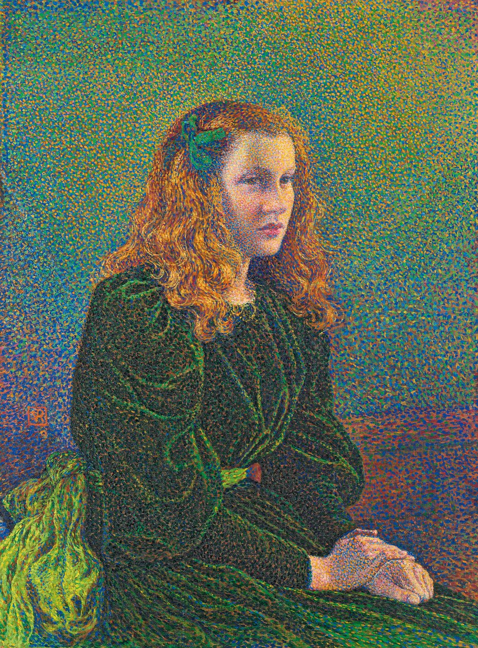 Yeşil Elbiseli Genç Kadın, 1893 by Théo van Rysselberghe