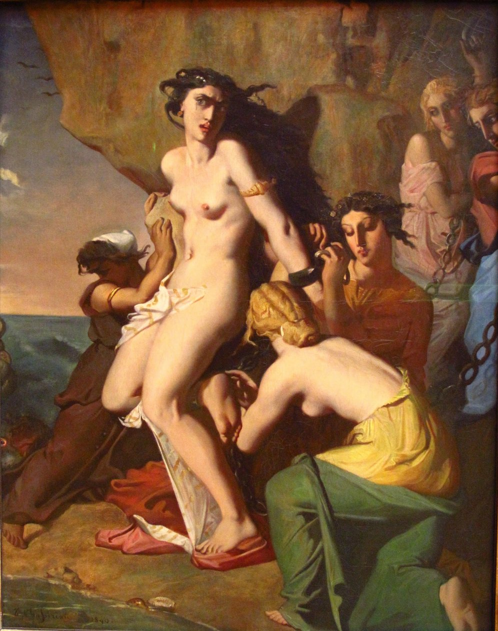 Nereidler tarafından kayaya zincirlenen Andromeda by Théodore Chassériau