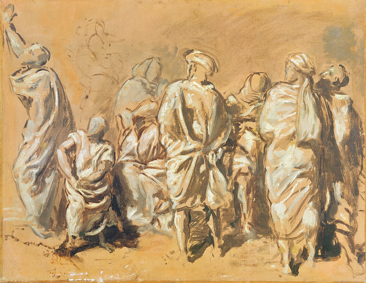 Saint-Philippe-du-Roule Kilisesi için Haçtan İniş Çalışması: Yahudiler by Théodore Chassériau