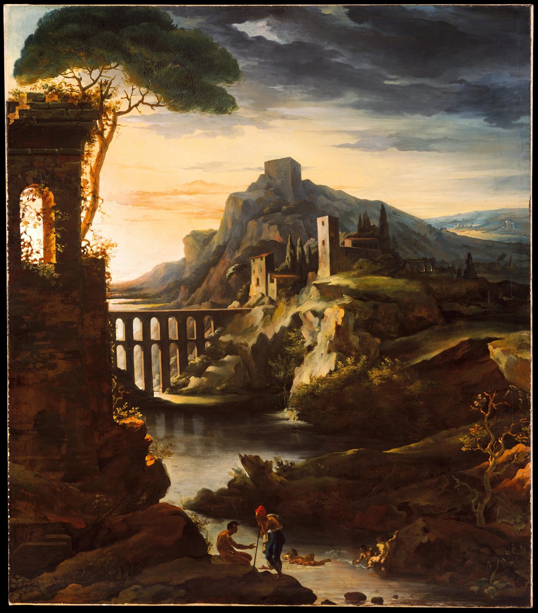 Su Kemeri ile Peyzaj by Theodore Gericault