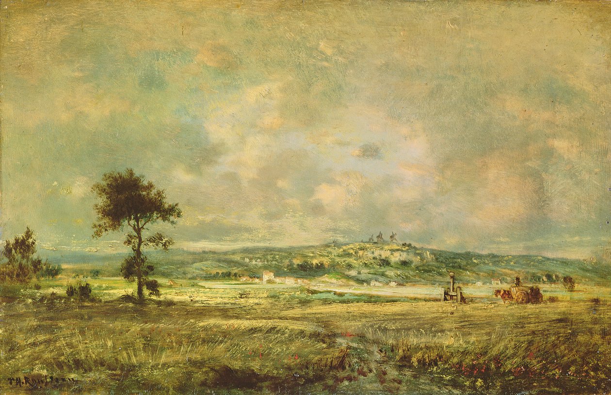 Fırtınanın Etkileri, Montmartre Ovası Görünümü by Pierre Etienne Theodore Rousseau