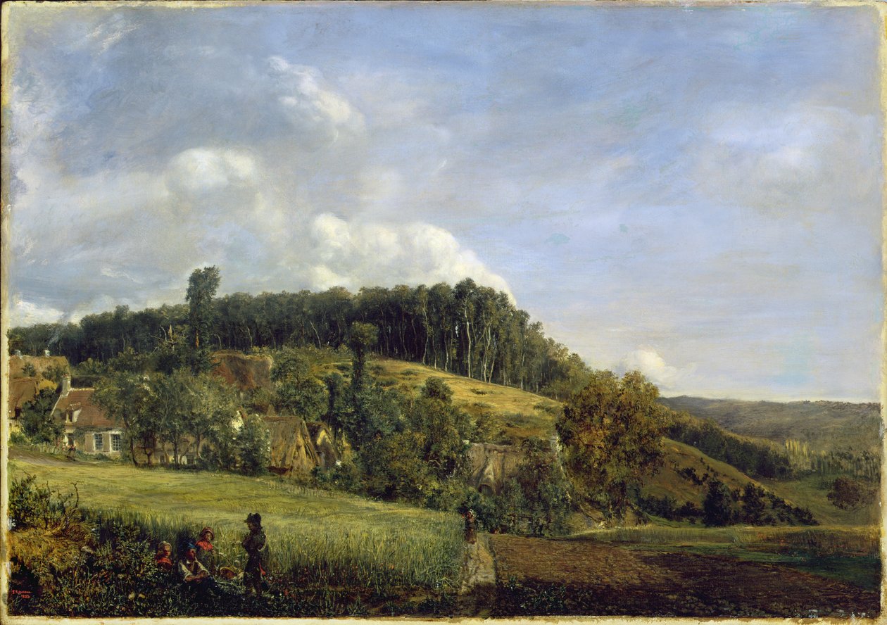 Bir Köyün Yakınındaki Orman Kayışı, 1833 by Pierre Etienne Theodore Rousseau