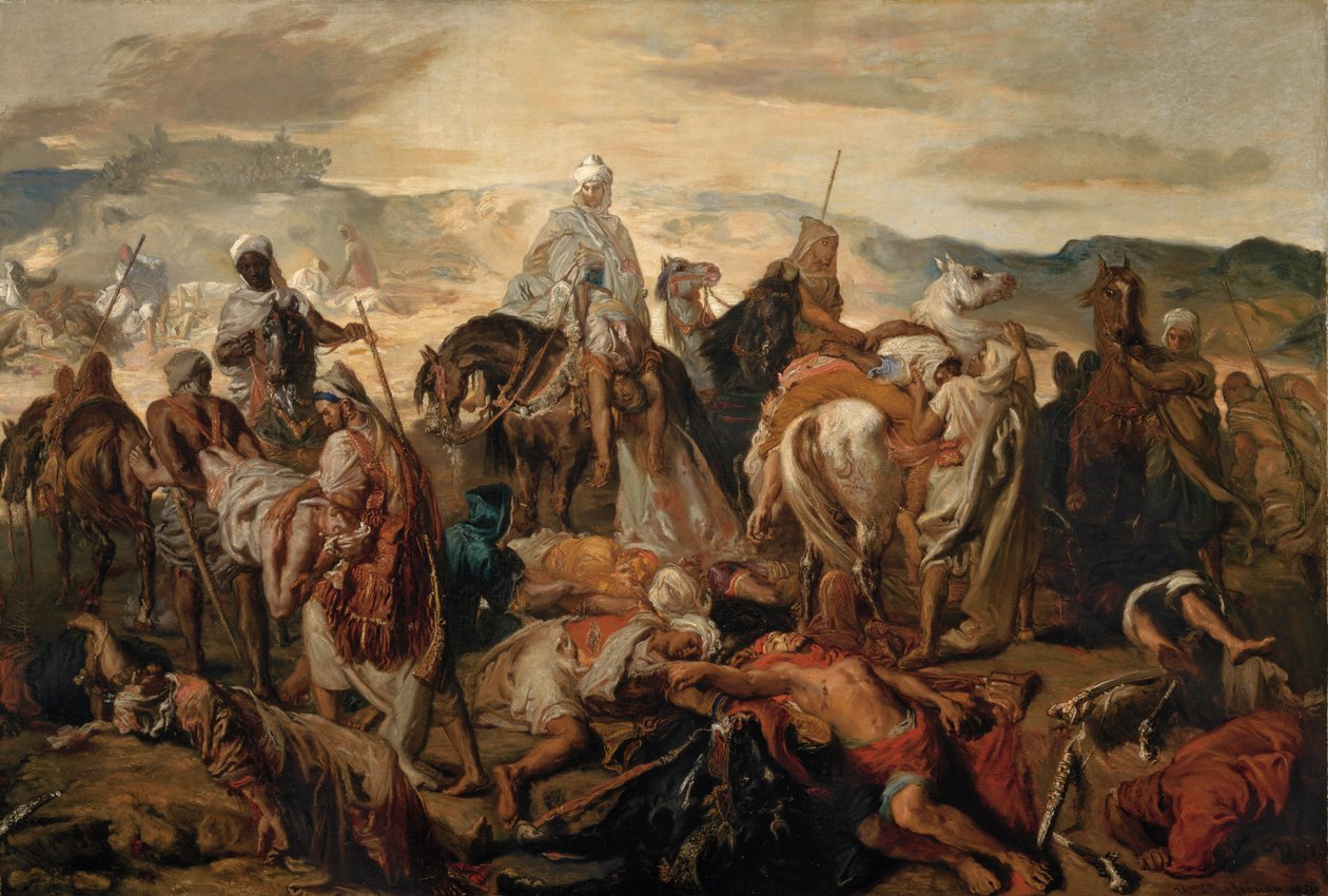 Ölülerini Taşıyan Arap Atlıları by Théodore Chassériau