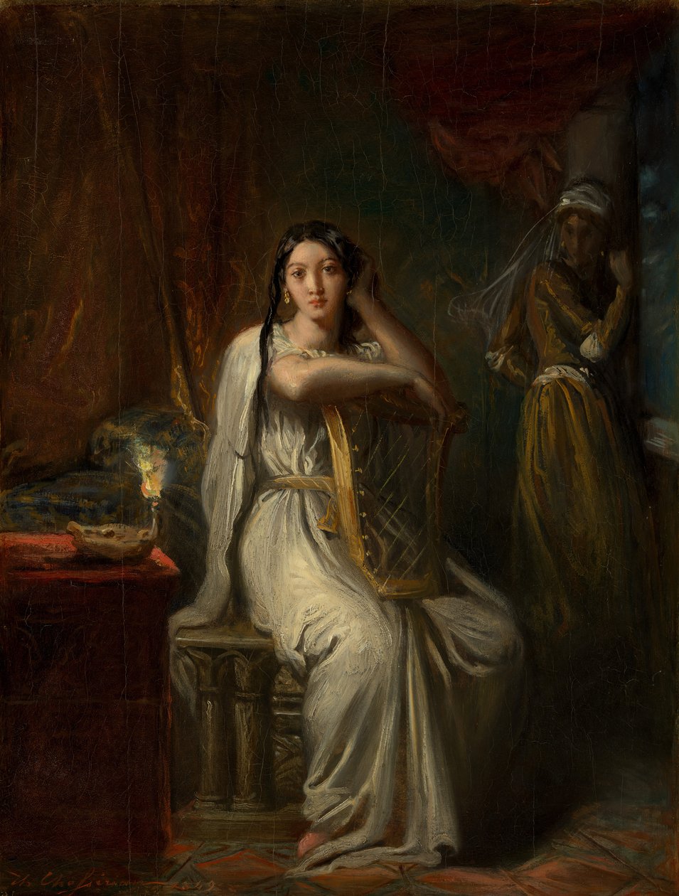 Desdemona Söğütün Şarkısı, 1849. by Théodore Chassériau