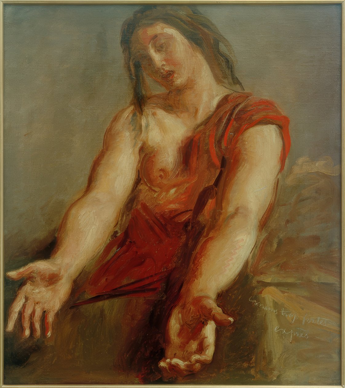 Yalvaran kadın (çalışma) by Théodore Chassériau