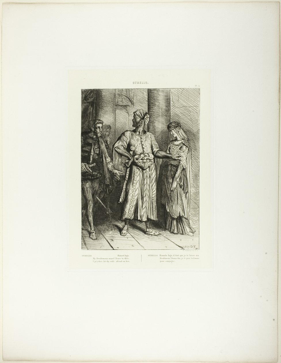 Dürüst Iago, Desdemona Sana Bırakmalı mıyım, levha 4 (perde 1, sahne 3), Othello