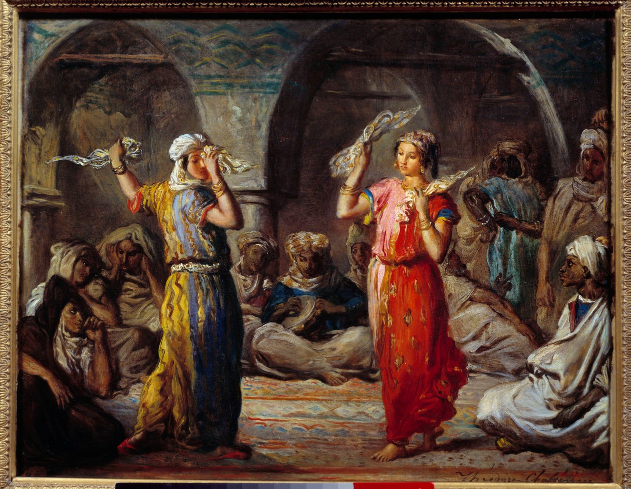 Oryantalizm: “” Doku dansı: Faslı dansçılar”” Theodore Chasseriau