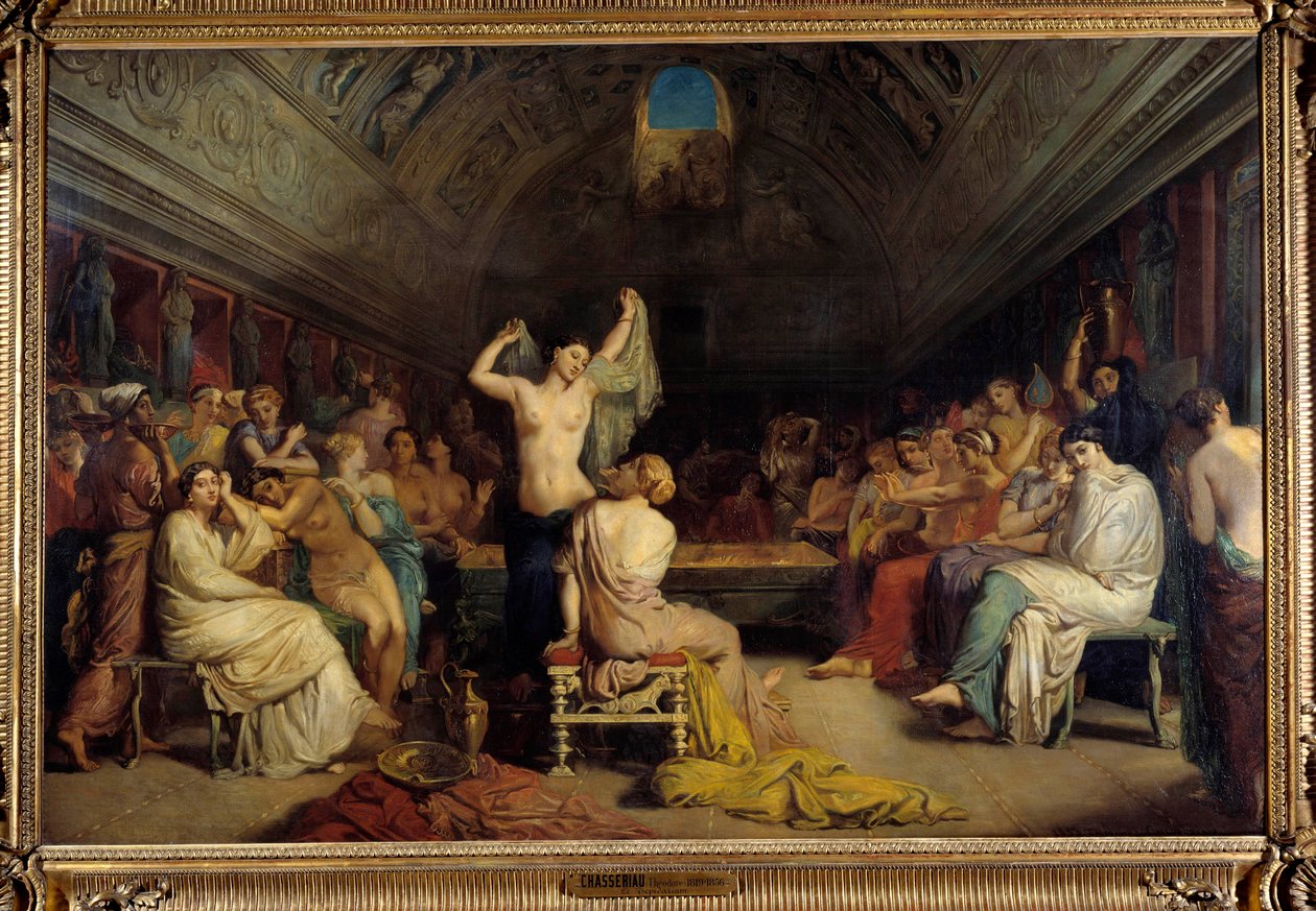 Ilıklık. Kadınlar, antik Roma dönemindeki sıcak banyoların bir bölümünde yeniden bir araya geldi. Theodore Chasseriau