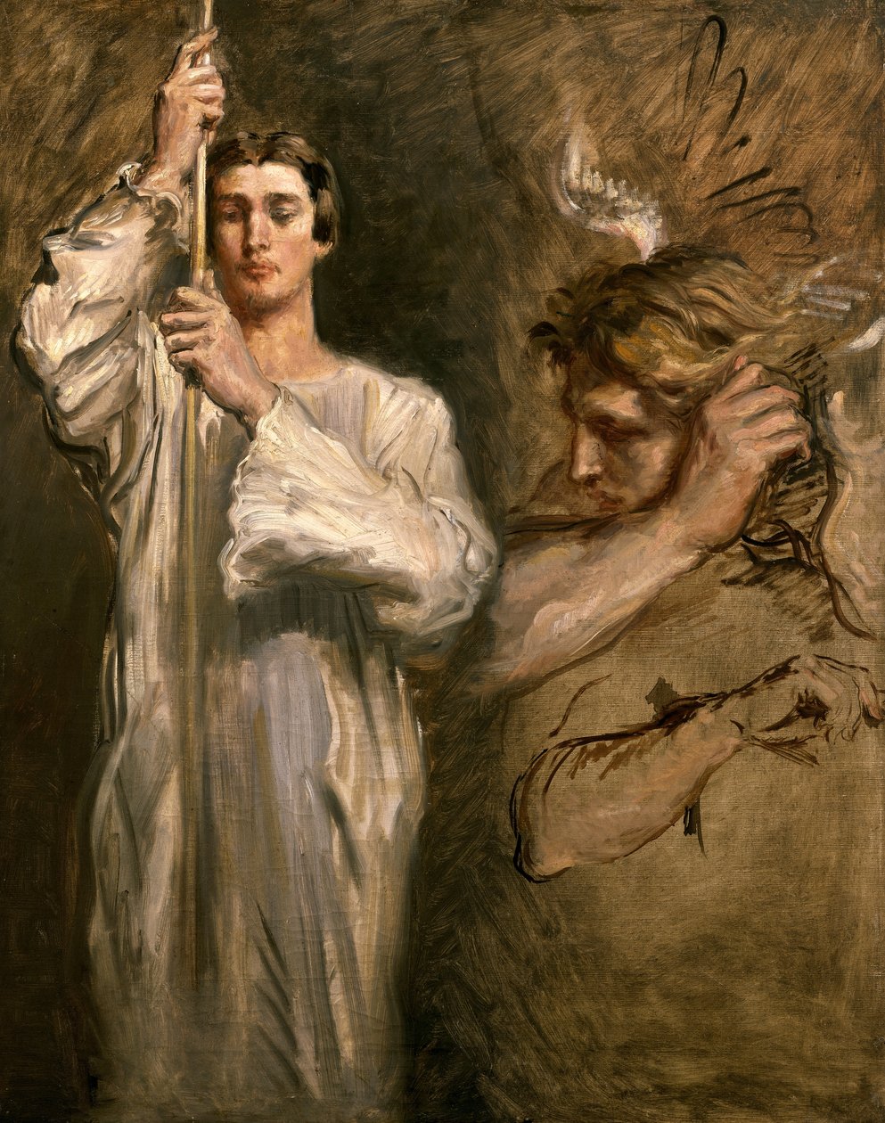 Haç tutan genç adam by Théodore Chassériau