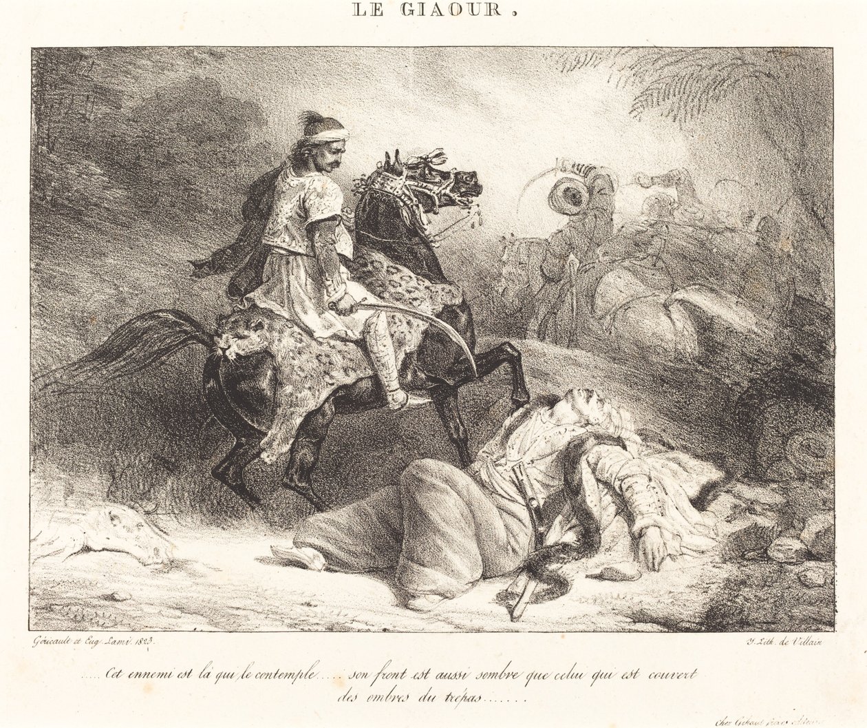 Le Giaour (Kafir) by Théodore Gericault and Eugène Louis Lami