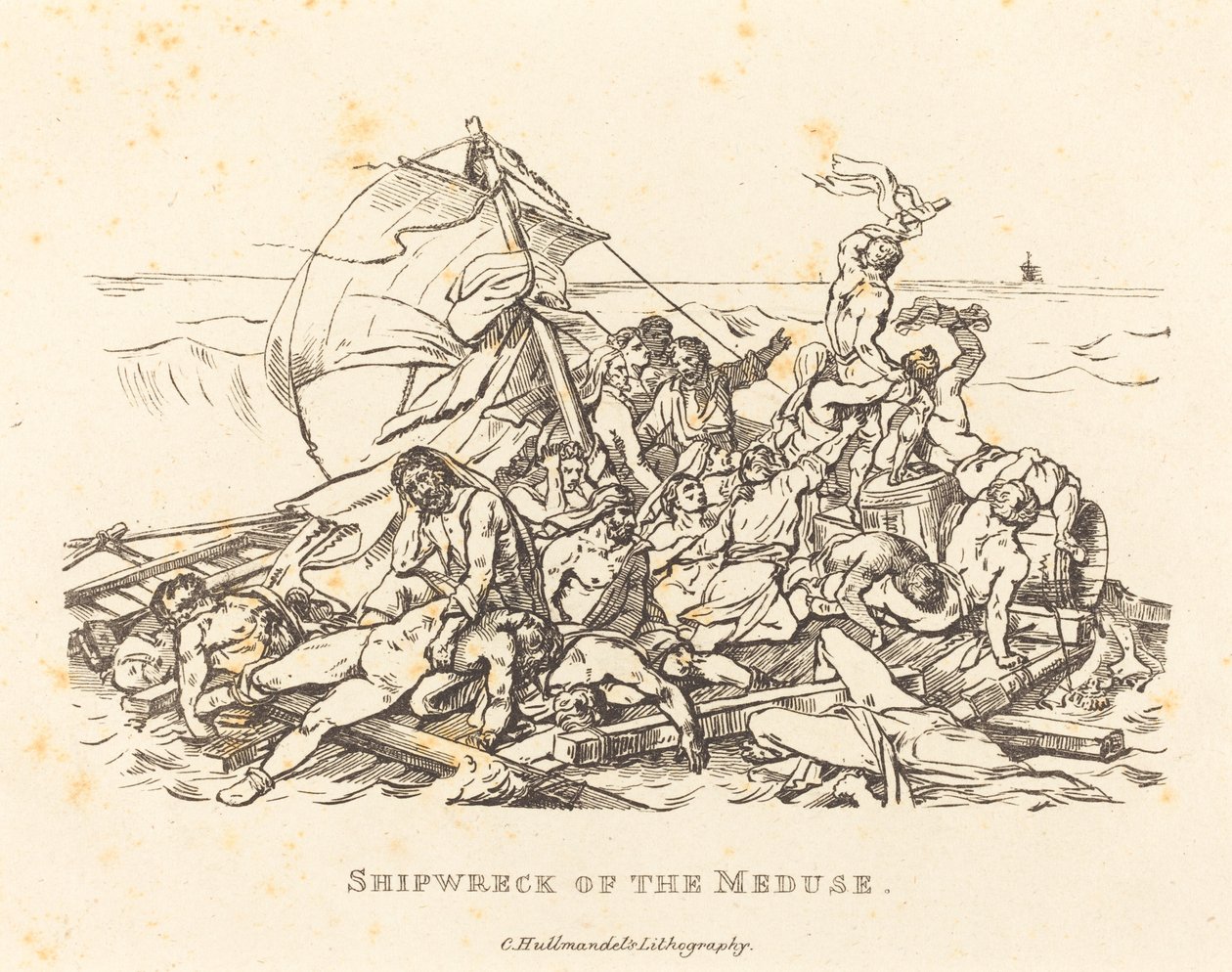 Meduse gemi enkazı by Théodore Gericault and Nicolas Toussaint Charlet