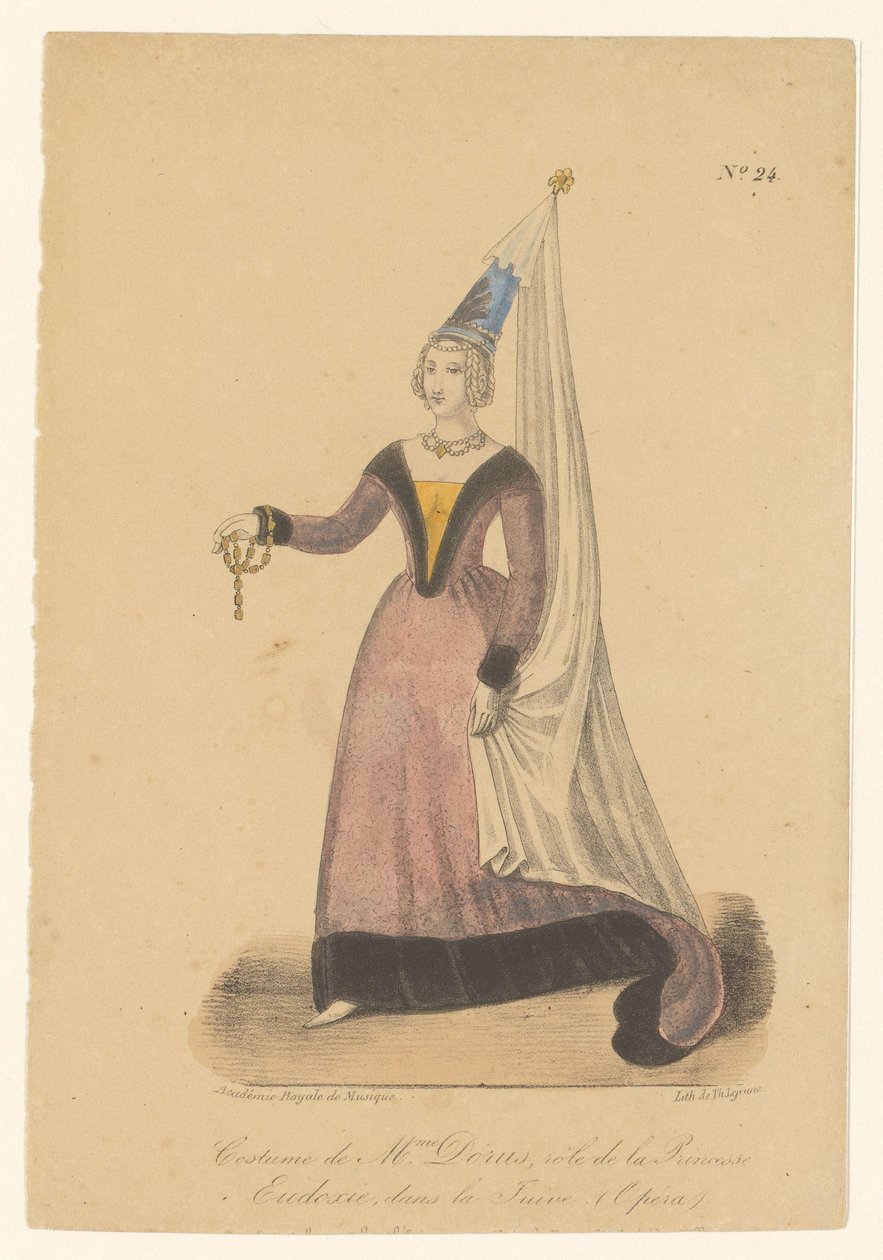 Julie Dorus-Gras de rol van prinses Eudoxie La Juive operasında Bayan Dorus