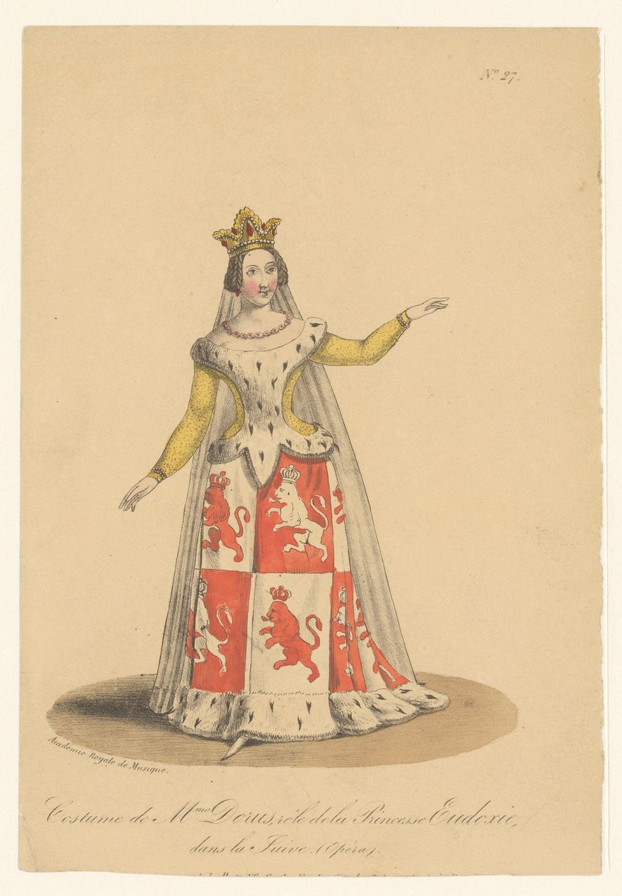 Julie Dorus-Gras de rol van prinses Eudoxie La Juive operasında Bayan Dorus