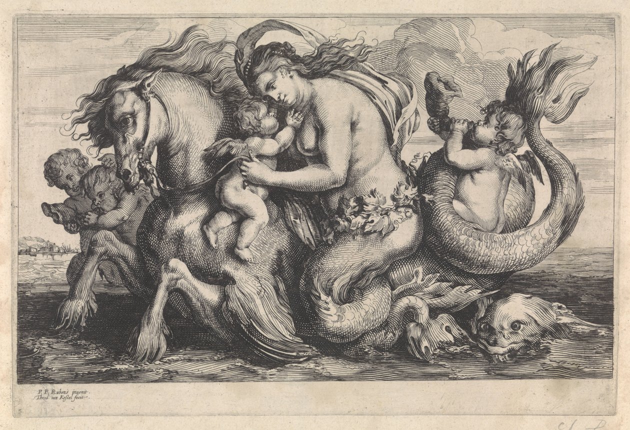 Triumph of Galatea Mitolojik Figürler (dizi başlığı) by Théodorus van Kessel
