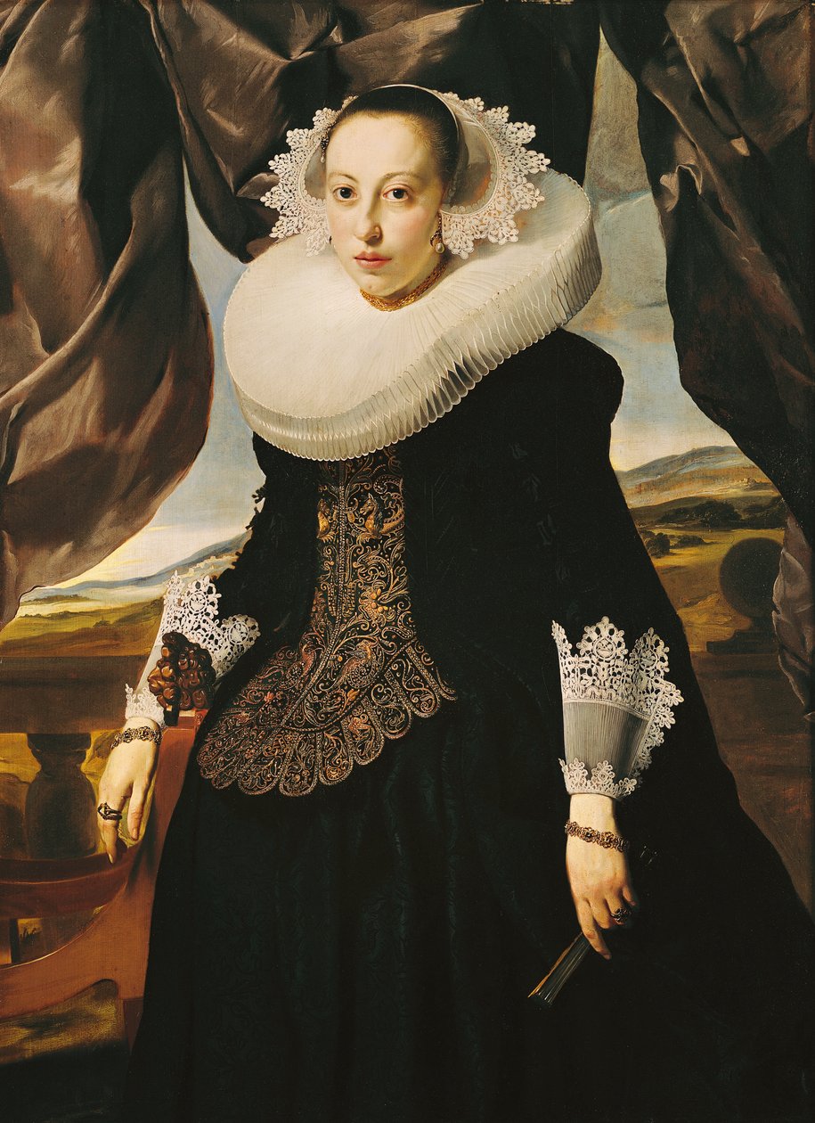 Hollandalı Genç Bir Kadının Portresi by Thomas de Keyser