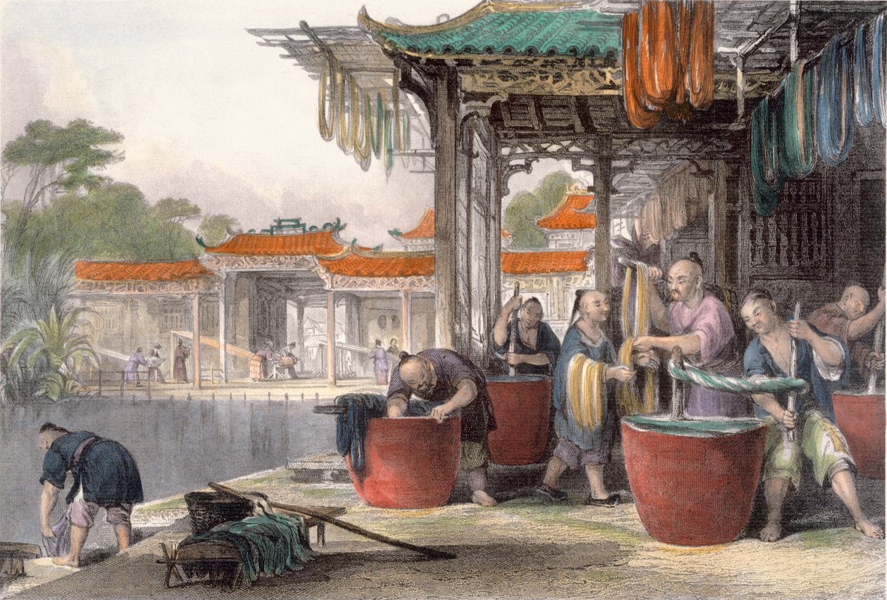 Boyama ve Sarma İpek, George Newenham Wright