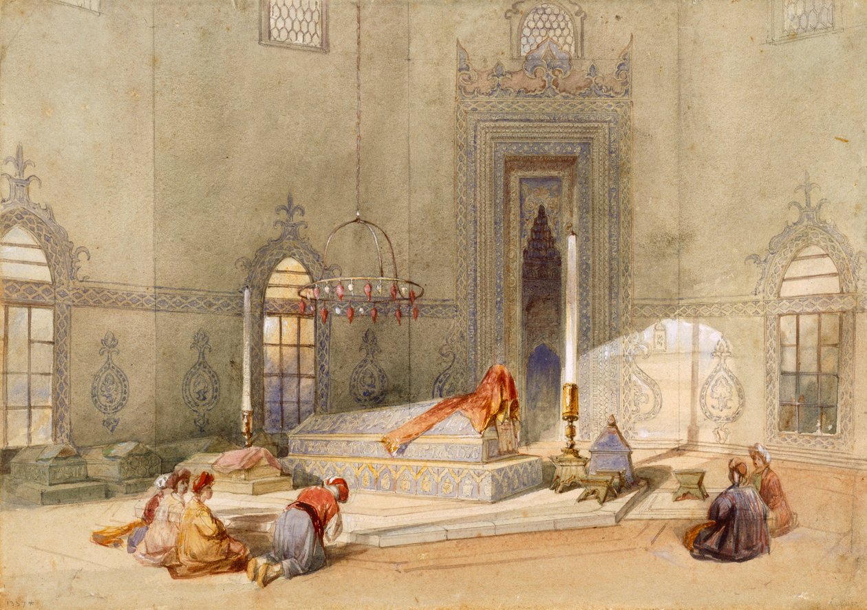 The Mausoleum of Sultan Mohmed, Brusa  by Thomas Allom
