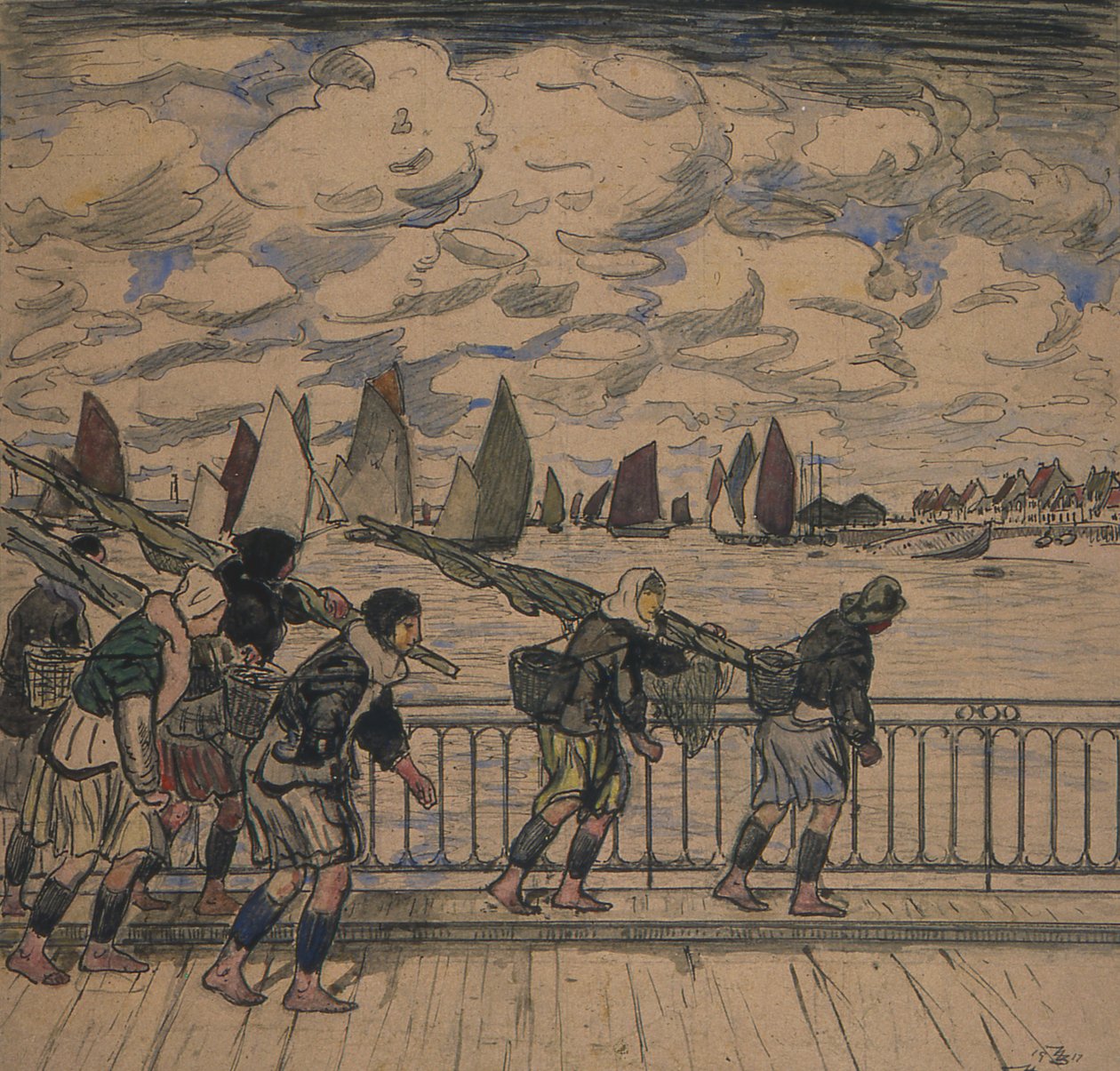 Geri Dönen Karidesler, Etaples by Thomas Austen Brown