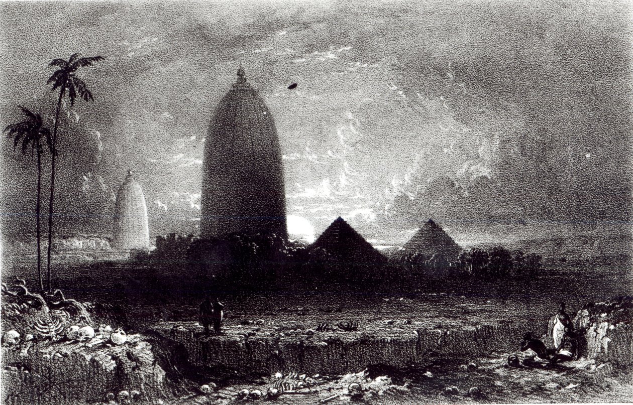 A. Picken tarafından oyulmuş Jagannath Tapınağı, 1837 by Thomas Bacon