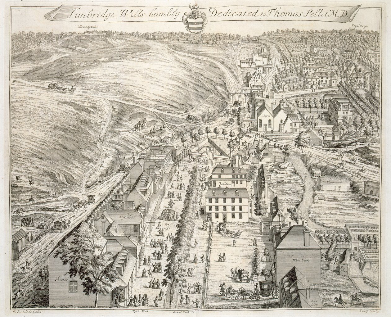 Tunbridge Wells, Thomas Badeslade (1718-50) tarafından 