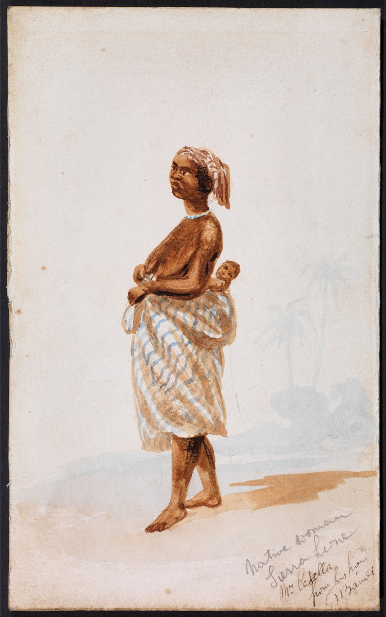 Yerli kadın, Sierra Leone by Thomas Baines