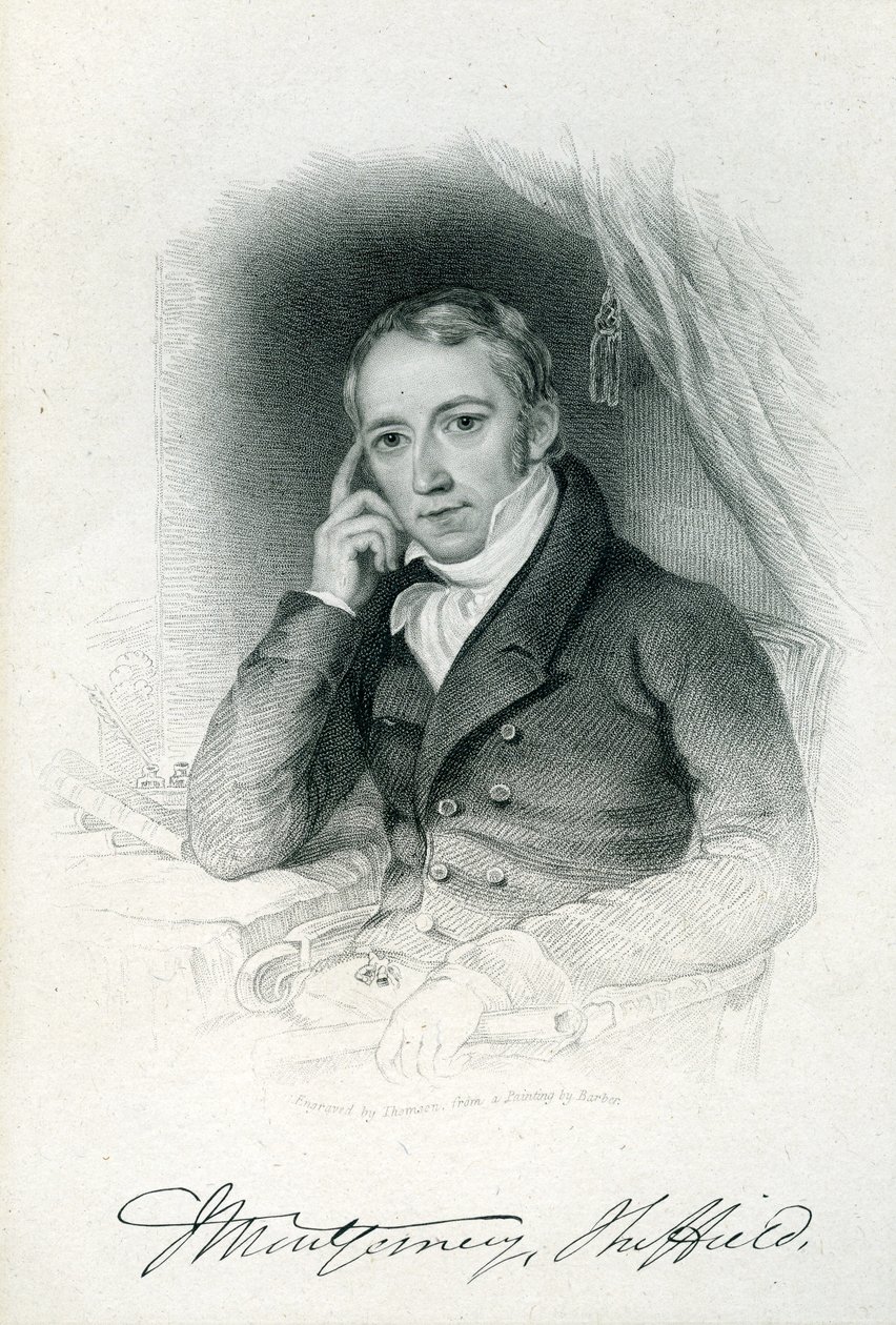 Portrait of James Montgomery, c.1820  by Thomas Barber