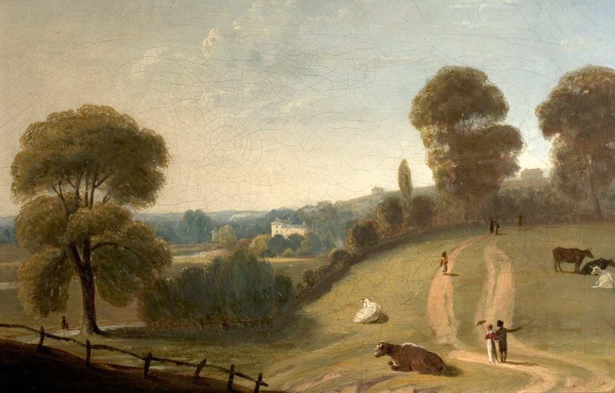 Uzakta Lenton Manastırı ile Nottingham Park Karşısında Görünüm by Thomas Barber