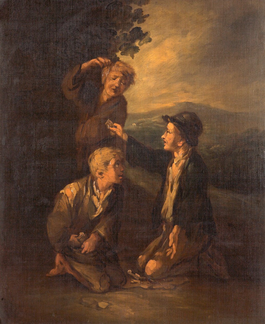 Eklem kemiği oynayan çocuklar by Thomas Barker of Bath