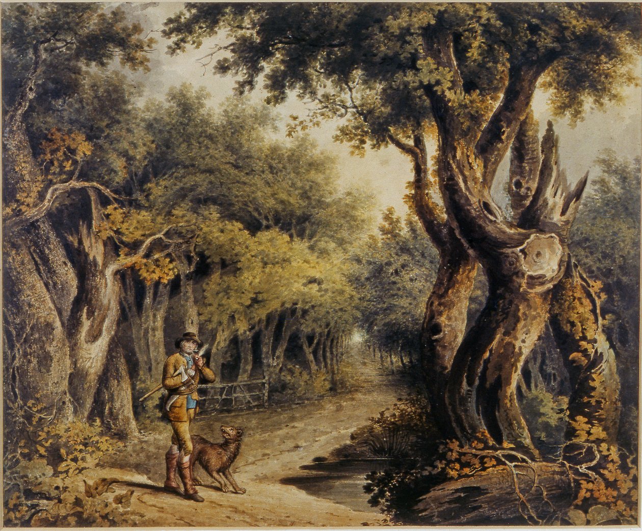 Woodman ve Köpek ile Orman Sahnesi by Thomas Barker of Bath