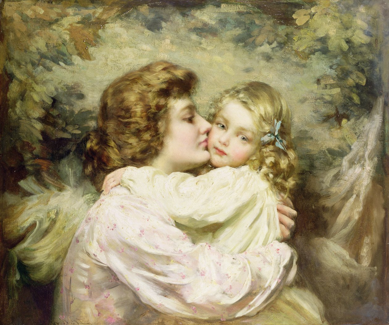 Anne ve kızı by Thomas Benjamin Kennington