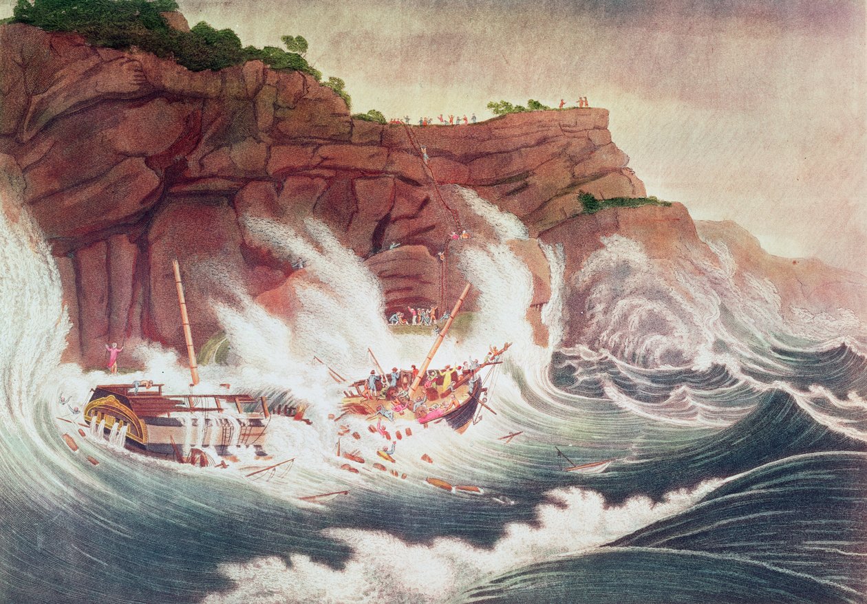 Tap á pakkaskipinu Albion, grafið af C. Tiebout by Thomas Birch