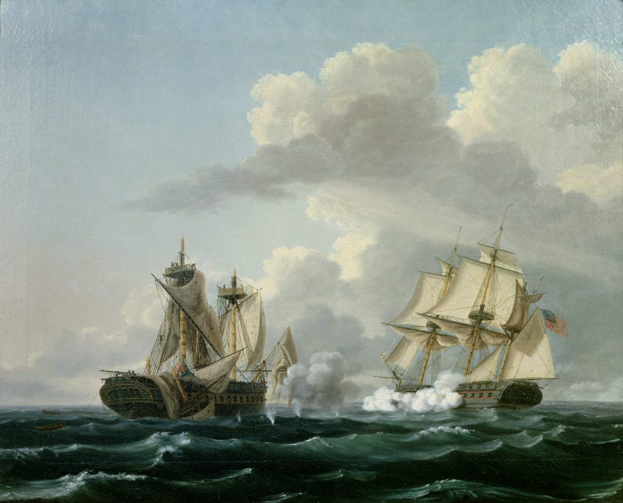 USS Amerika Birleşik Devletleri ve HMS Makedon 25 Ekim 1812 by Thomas Birch