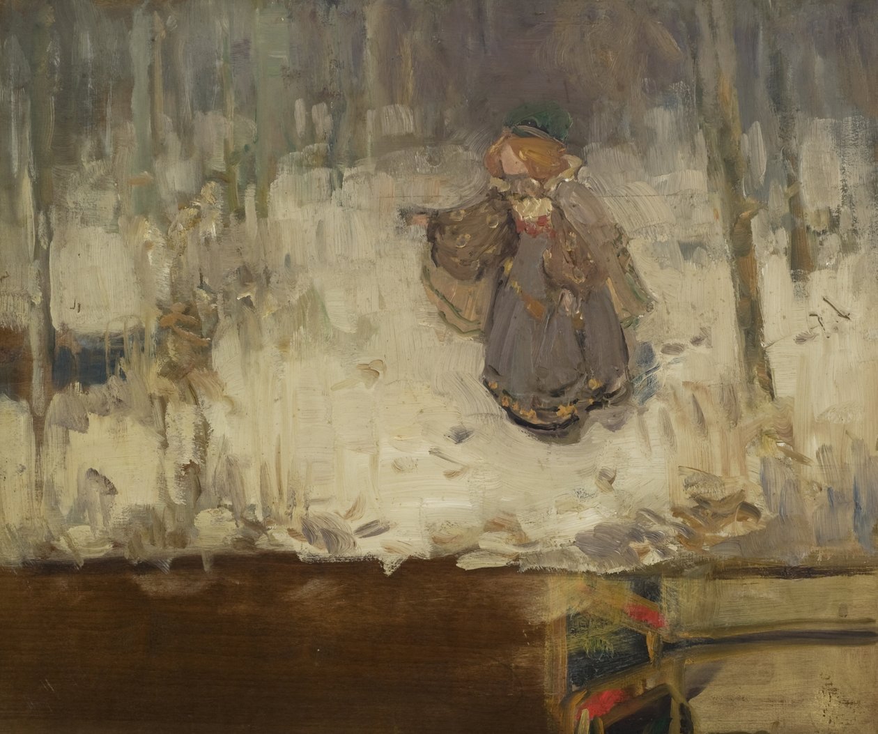 Ormanda Gri Elbiseli Kızıl Başlı Kız, 1886 by Thomas Blacklock