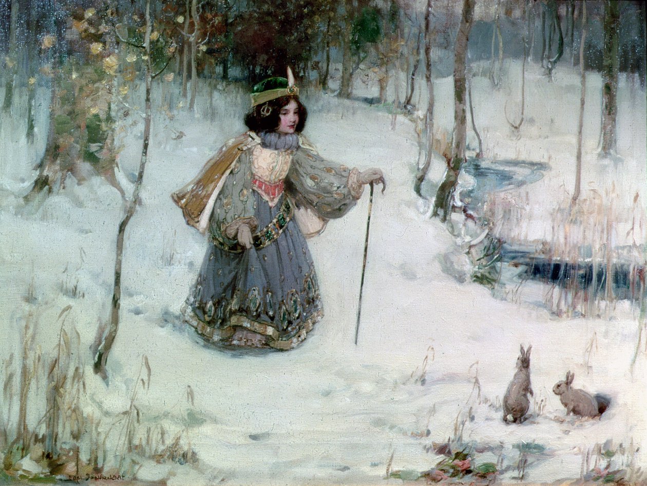 Yedi Cücelerin Evinde Pamuk Prenses, 1902 by Thomas Blacklock