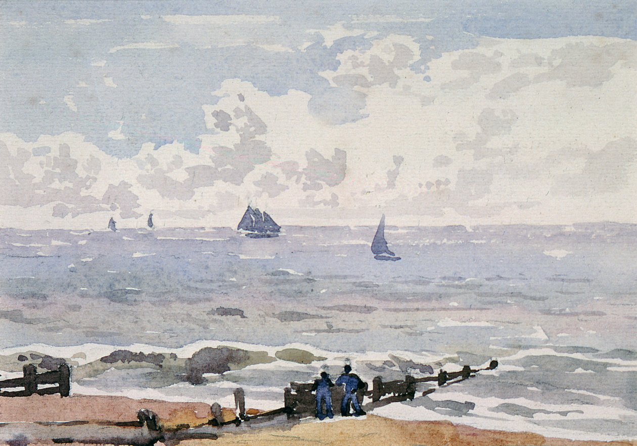 Aldeburgh Sahilden Deniz Manzarası by Thomas Churchyard