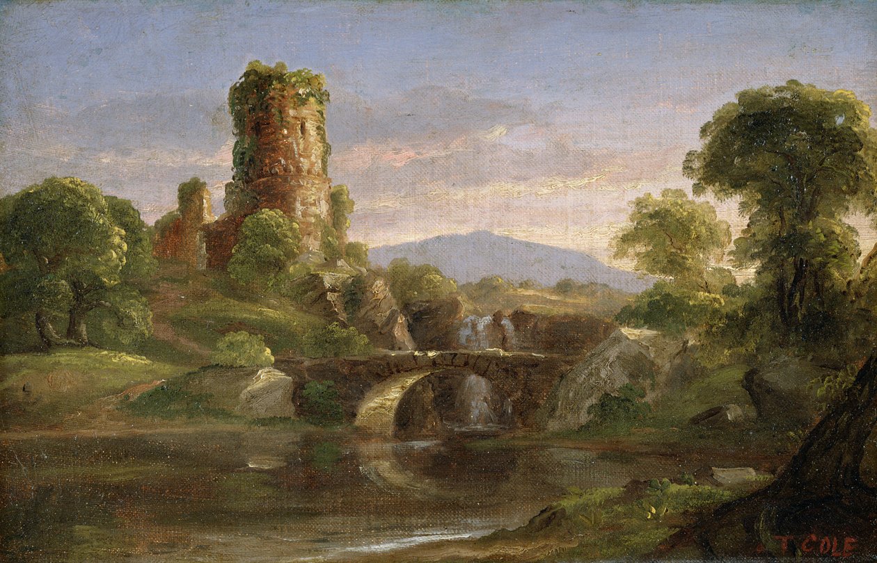 Kale ve Nehir by Thomas Cole
