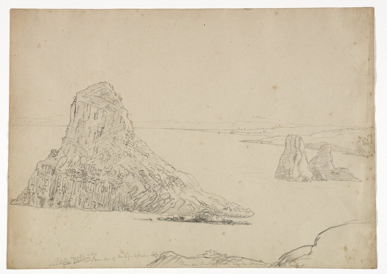 Cyclopess Islands, Sicily, 1842  by Thomas Cole